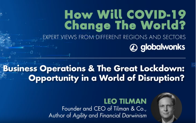 Webinar: Business Operations & The Great Lockdown: Opportunity in a World of Disruption?